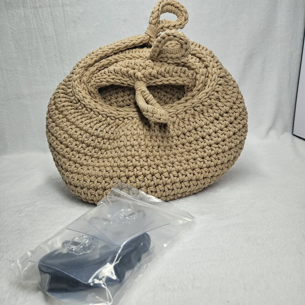 Set of 3 Hanging Woven Baskets Fruit Storage Boho Kitchen Wall Organizer Hooks